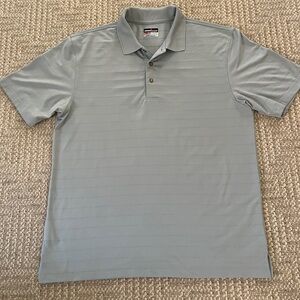 Grand Slam Golf Polo Shirt, Men's XL, “airflow” Short Sleeve, grey stripes